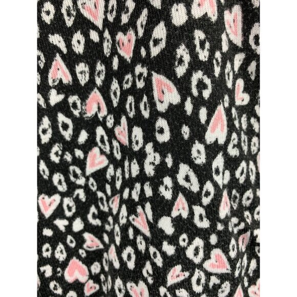 Cuddl Duds Womens Pajama Set S Black & Pink Heart Pattern - Picture 7 of 9